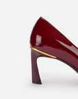 EP YAYING Metallic-Buckle High-Heeled Pumps