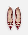 EP YAYING Metallic-Buckle High-Heeled Pumps