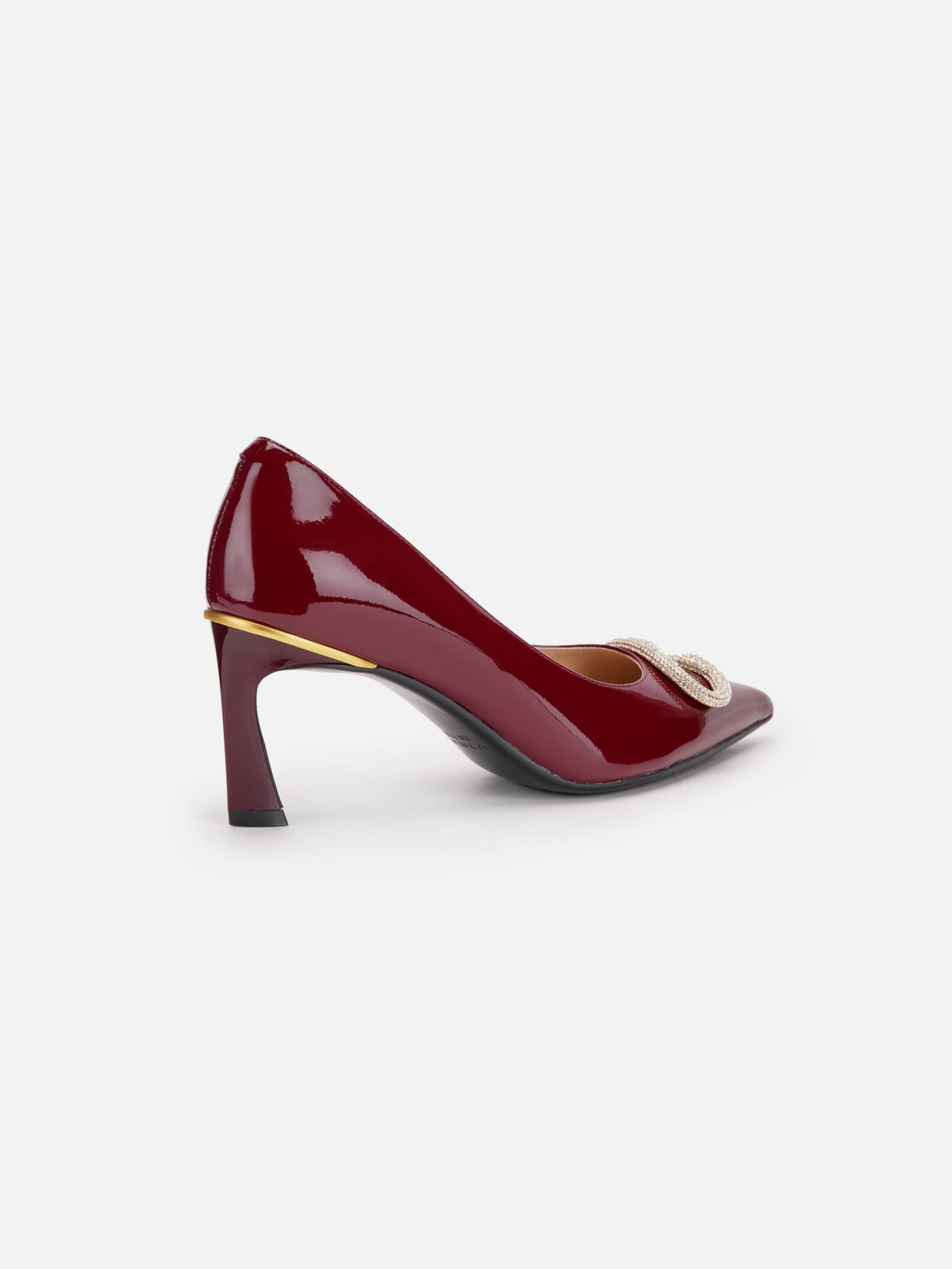 EP YAYING Metallic-Buckle High-Heeled Pumps