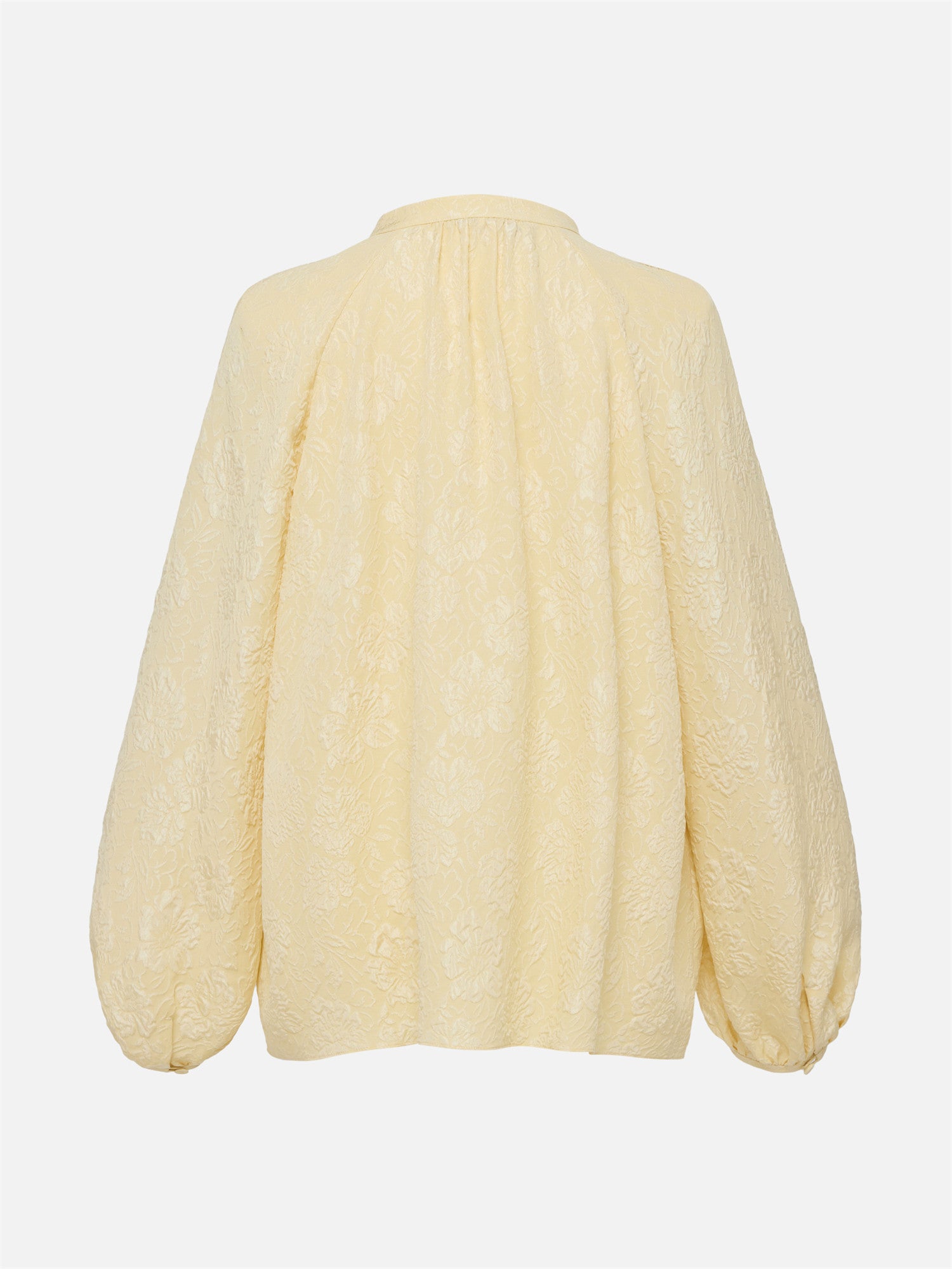 EP YAYING Lantern Sleeve Silk Shirt EGKES2311AY