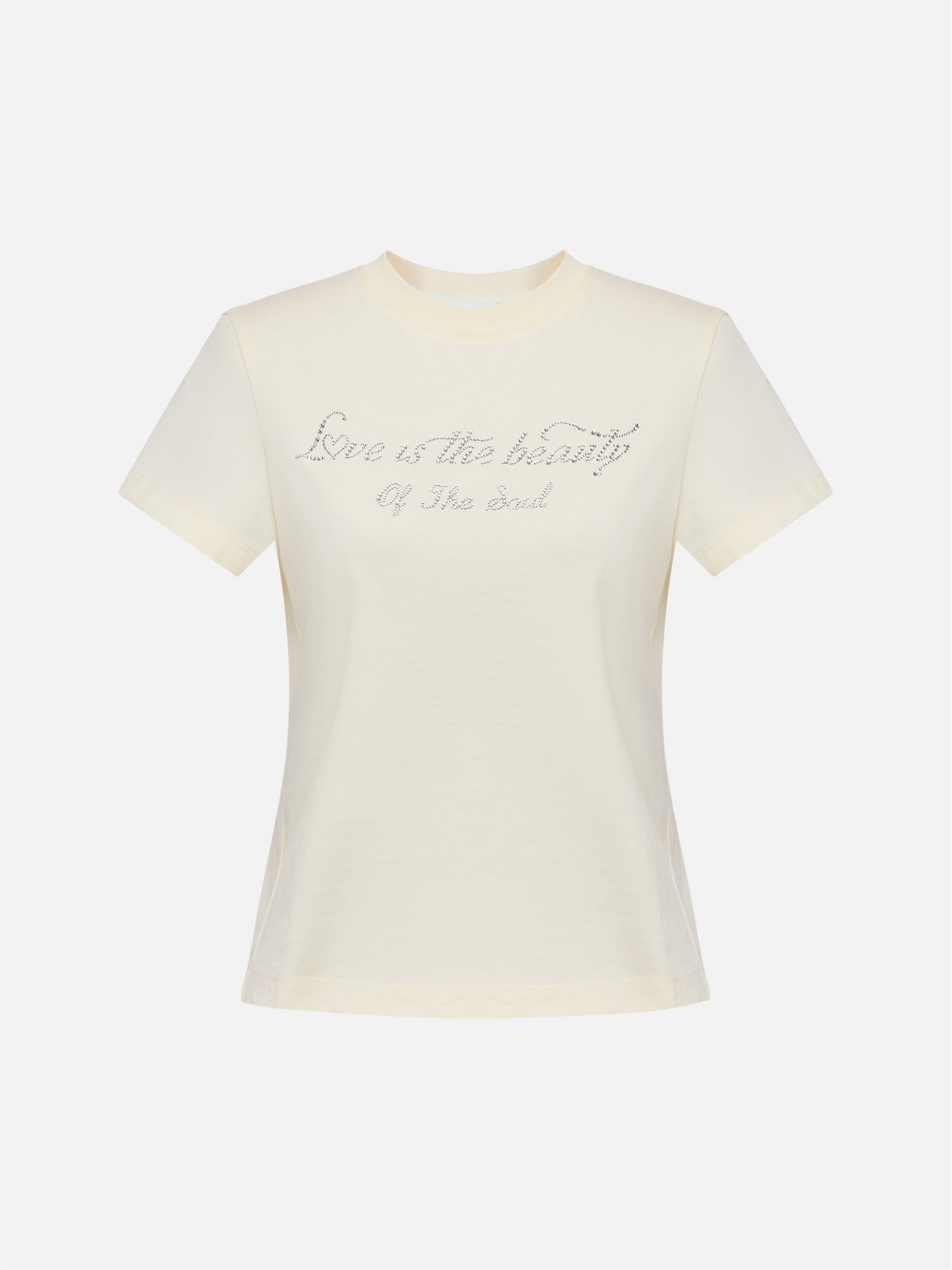 EP YAYING Beige Basic T-Shirt