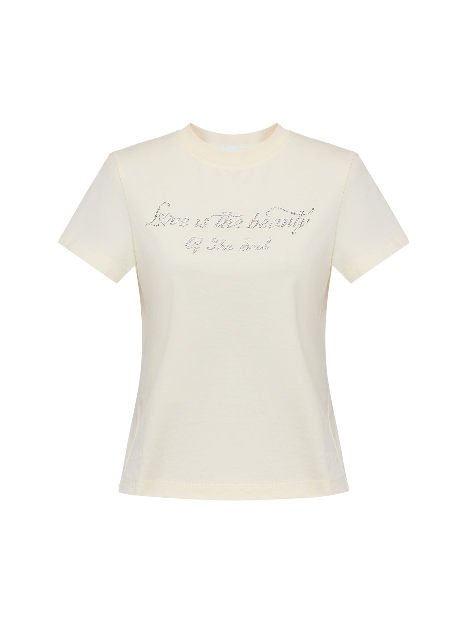 EP YAYING Beige Basic T-Shirt