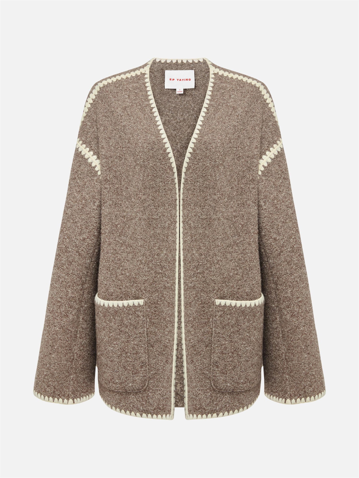 EP YAYING Knitted Wool Coat
