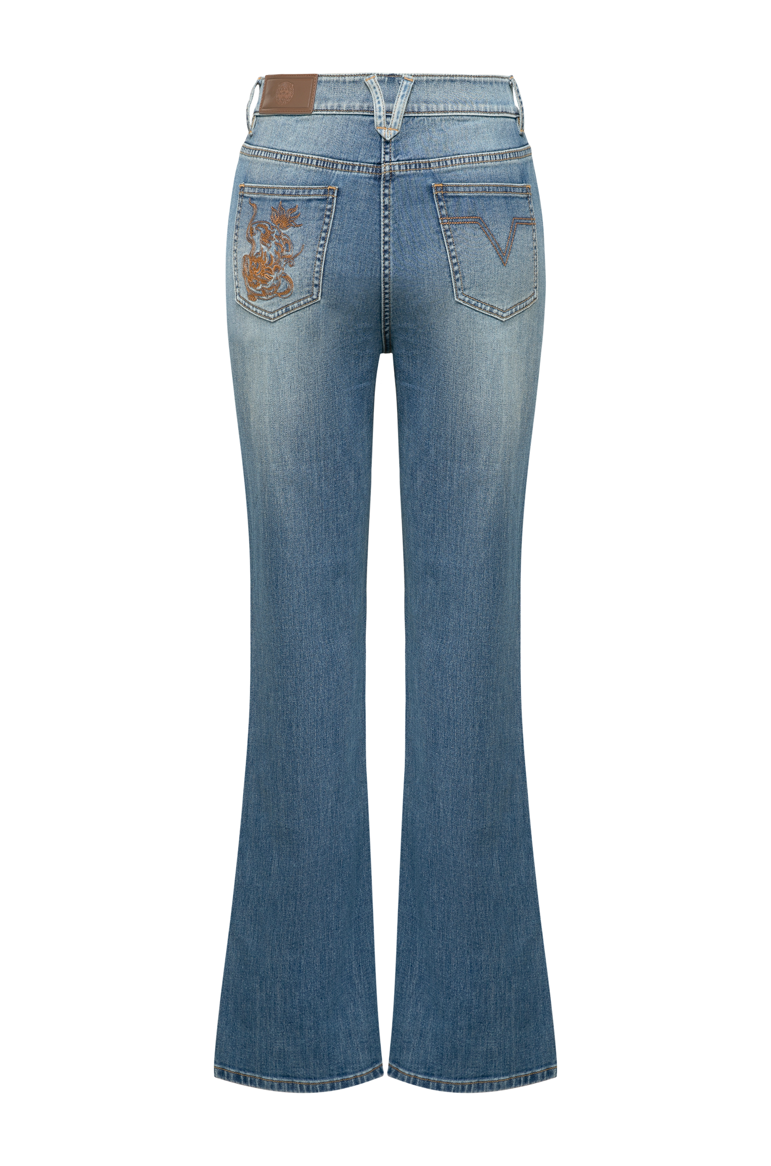 YAYING High-Waisted Flared Jeans