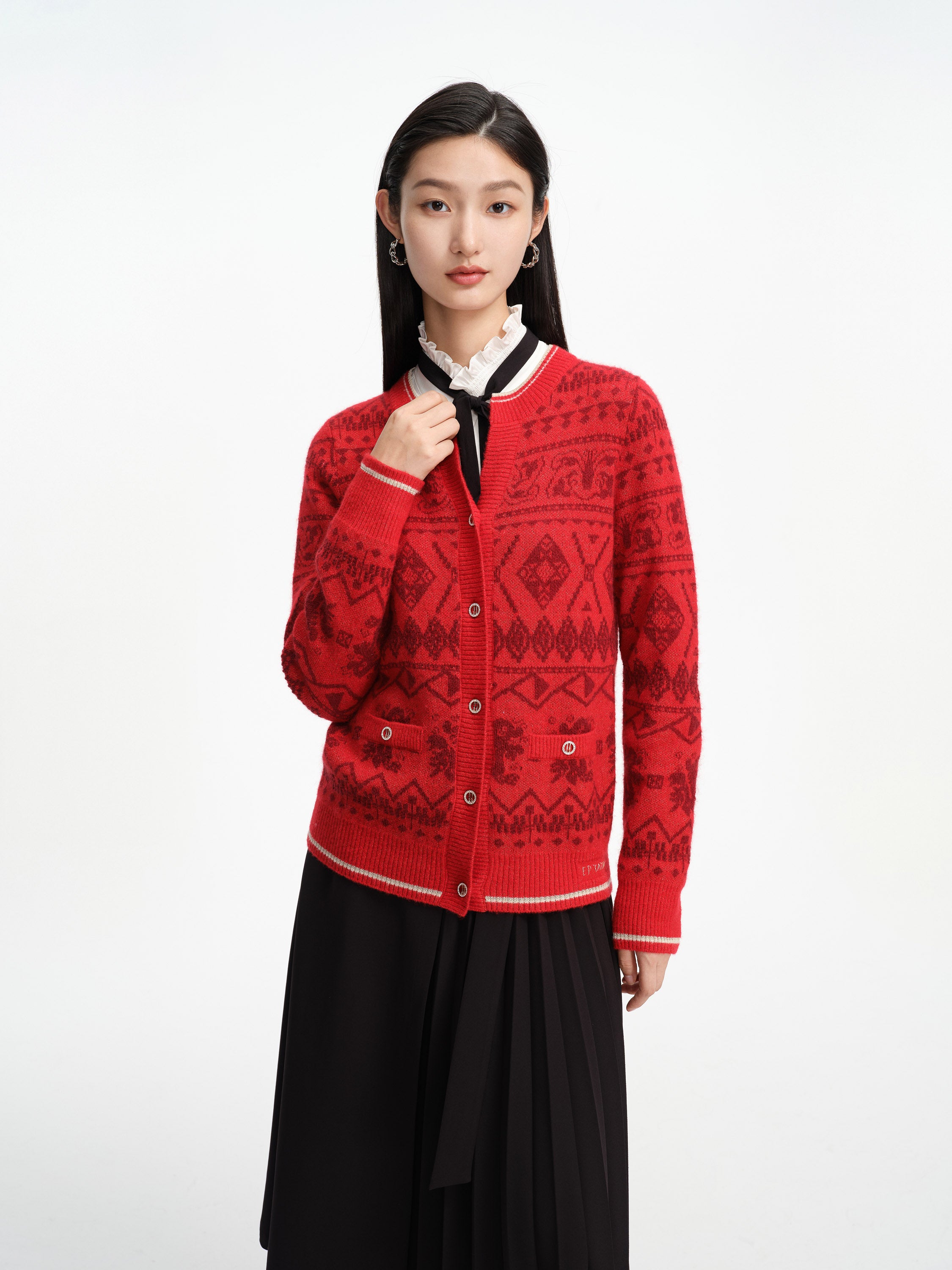 EP YAYING Merino Wool Knit Cardigan Knit Wear EGHIV9176AR