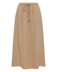 Matte A-Line Midi Skirt 100% Mulberry Silk Slimming Drape