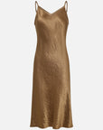 Pleated V-Neck Midi Dress with Laser Cut and Beaded Embroidery