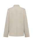 EP YAYING Light Heather Gray Stand-Collar Double-Face Short Coat