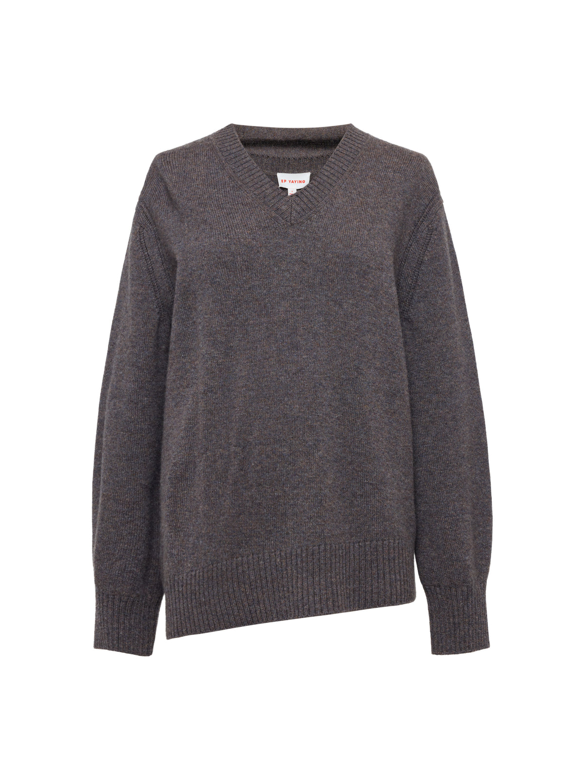 EP YAYING 100% Cashmere Shawl-Collar Cardigan Two-Piece Set