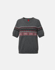 YAYING Ruyi Shanhai Jacquard Knit Short-Sleeve Sweater EPLIG9534A