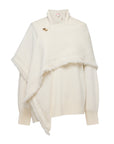 EP YAYING 100% Cashmere Shawl-Collar Cardigan Two-Piece Set