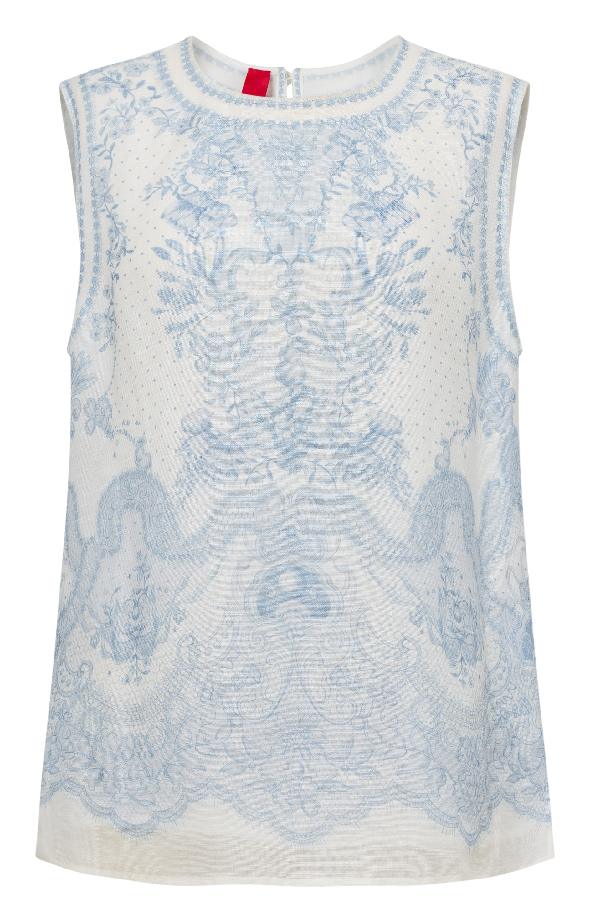 YAYING Silk Linen Crew-Neck Vest Top