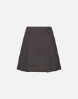 EP YAYING Pleated High-Waist Tailored Mini Skirt