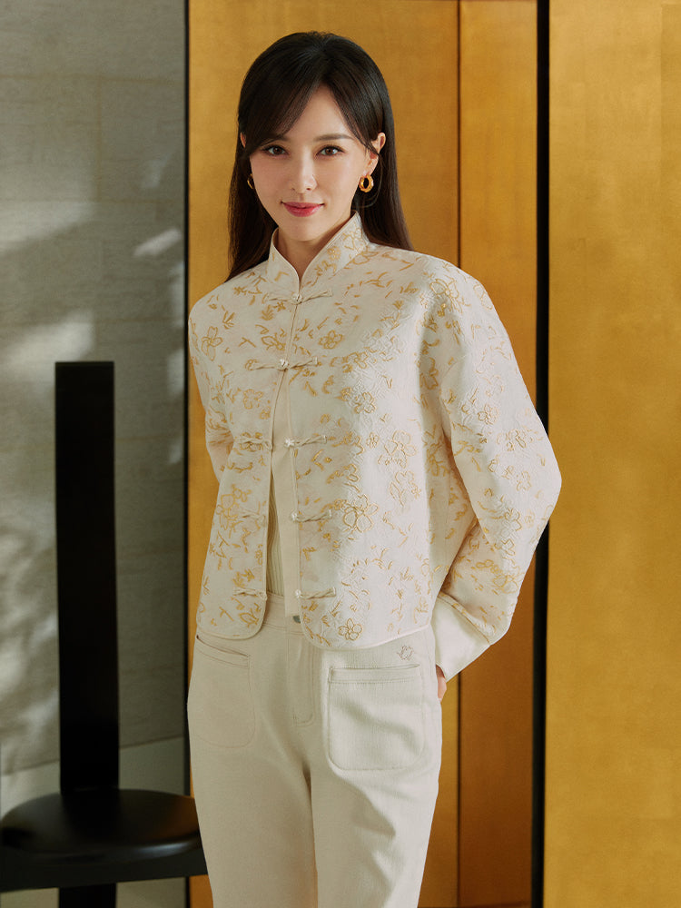 EP YAYING New Chinese-Style Cropped Jacket