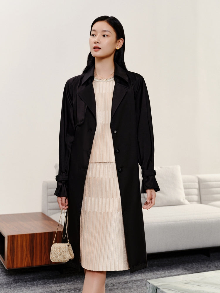 YAYING Triacetate Long Trench Coat EPIAT7307AH