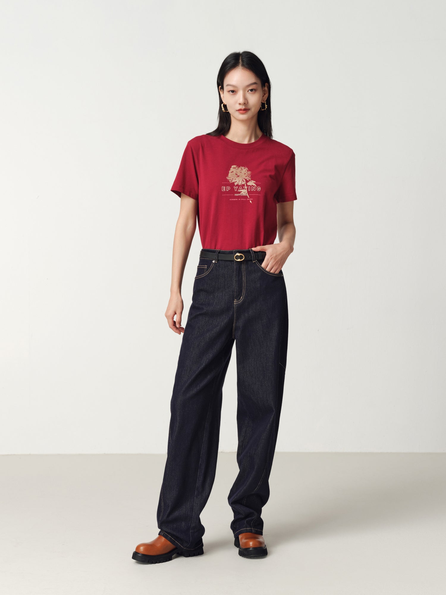 EP YAYING High-Waisted Slim Jeans EGKPDJ636AZ