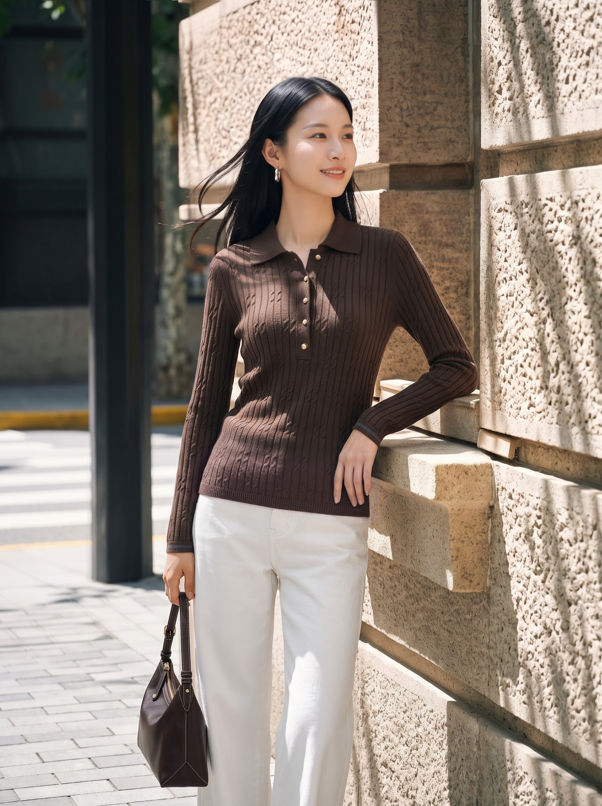 EP YAYING 100% Pure Wool Sweater