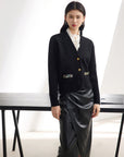 EP YAYING Pure Wool Knitted Cardigan