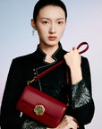 Hetian Jade Rotating Peony Button Bag