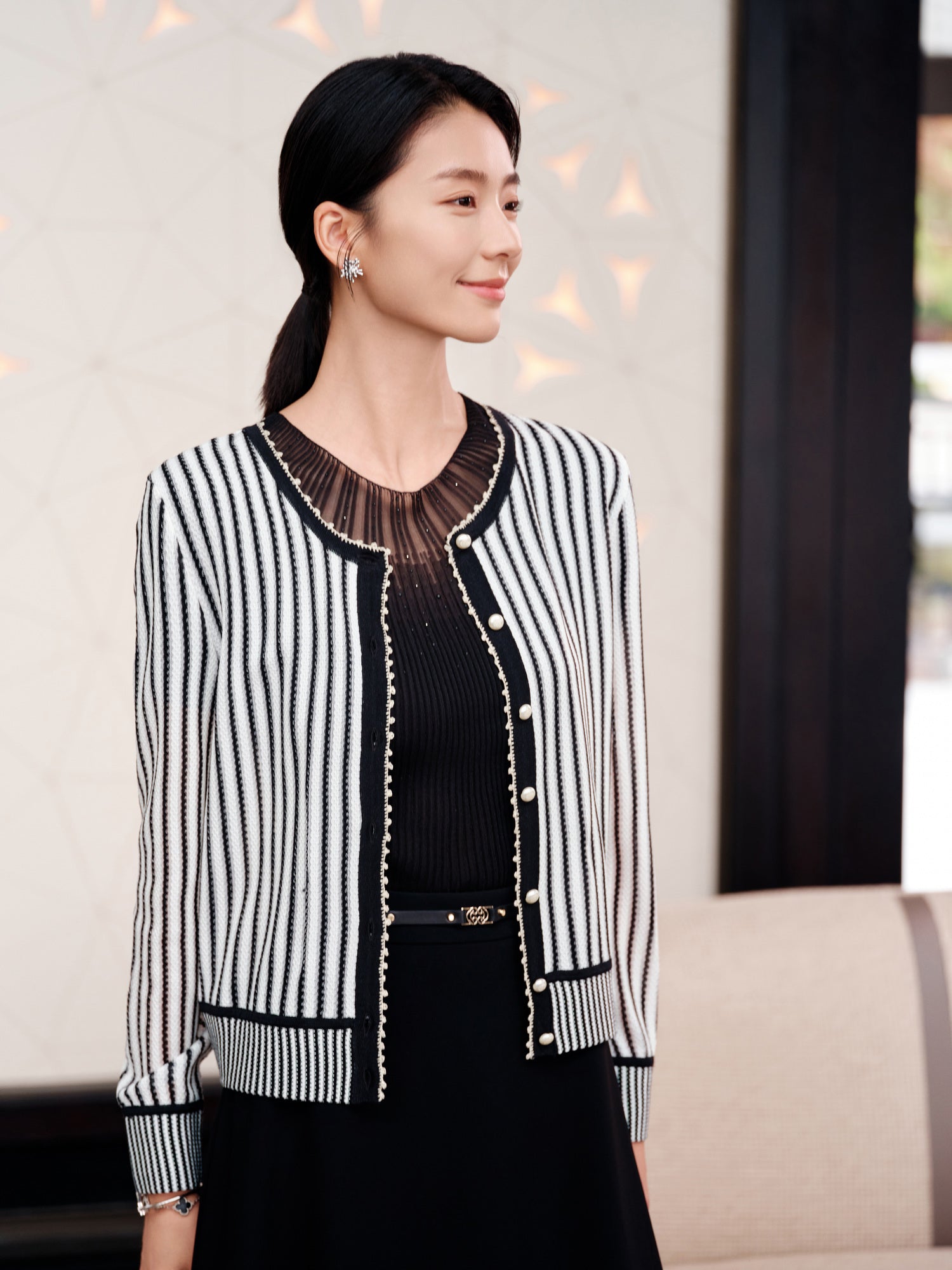 YAYING Mulberry Silk Knit Cardigan