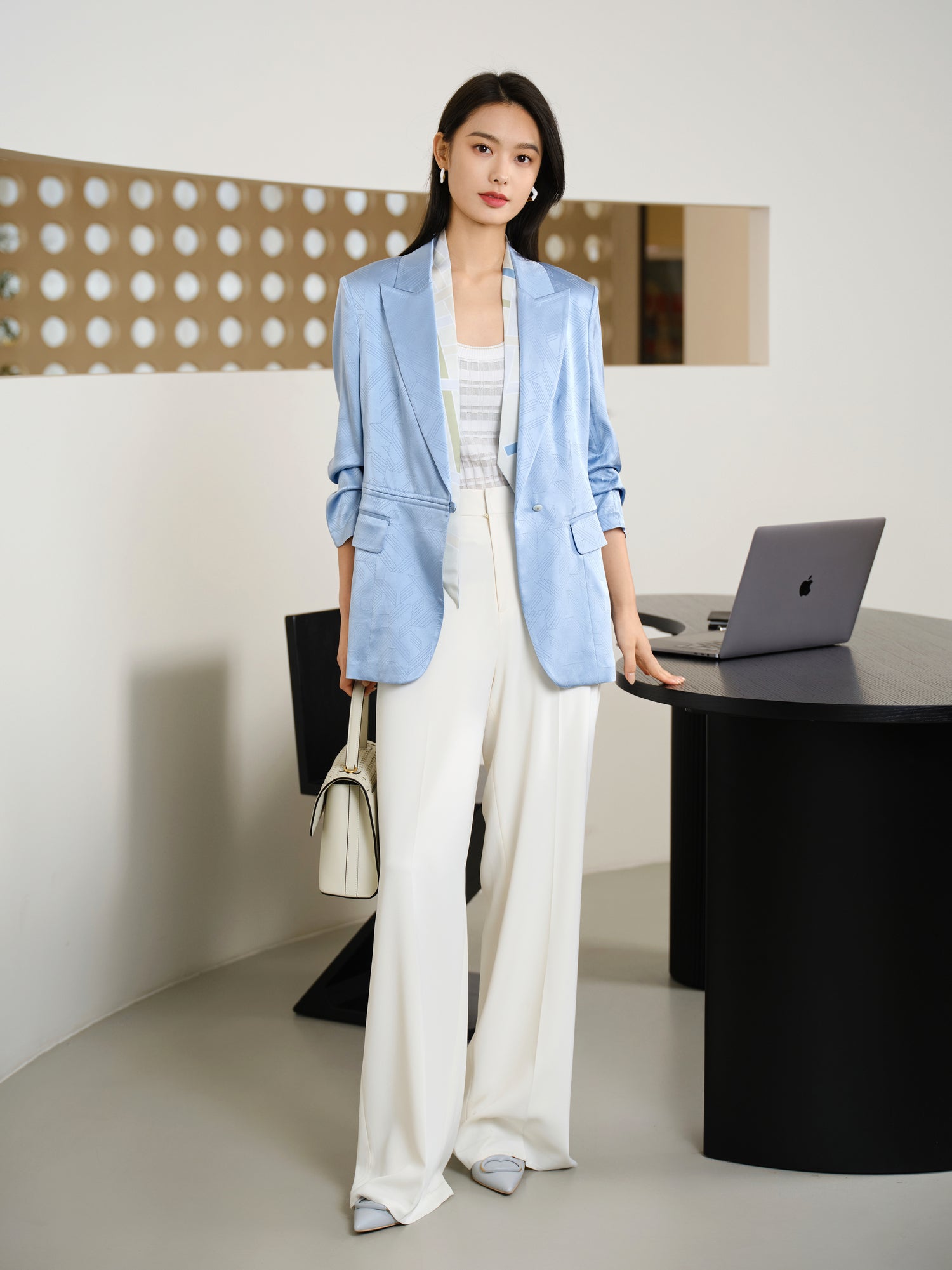 EP YAYING Silk Blazer