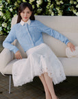 EP YAYING Wool Knitted Cardigan