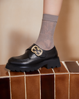 EP YAYING Double E Buckle Low-heeled Loafers for a Youthful Look" EAIALXE03AH