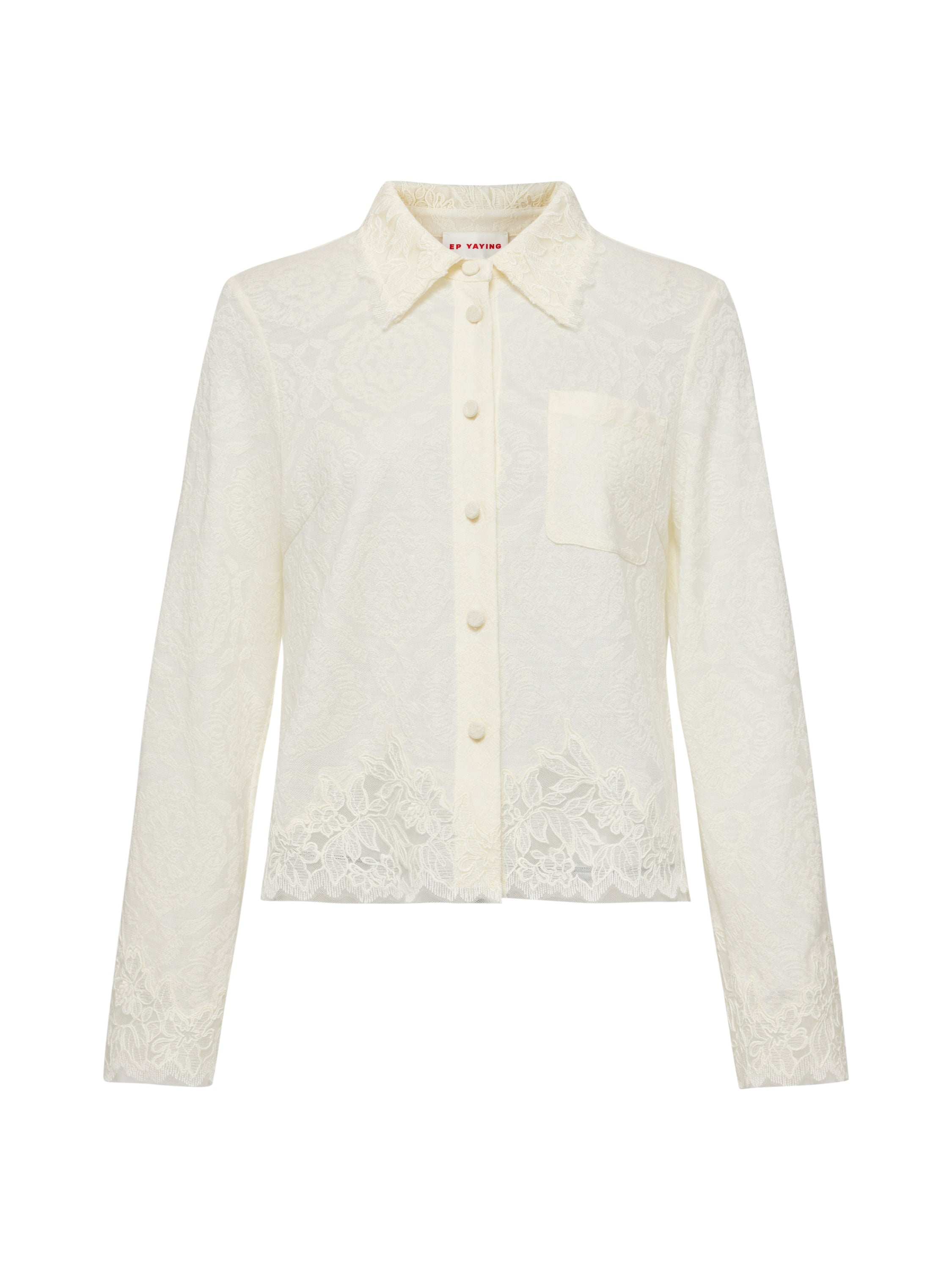 Soft Chunky Wool Jacquard Lace Knitted Top