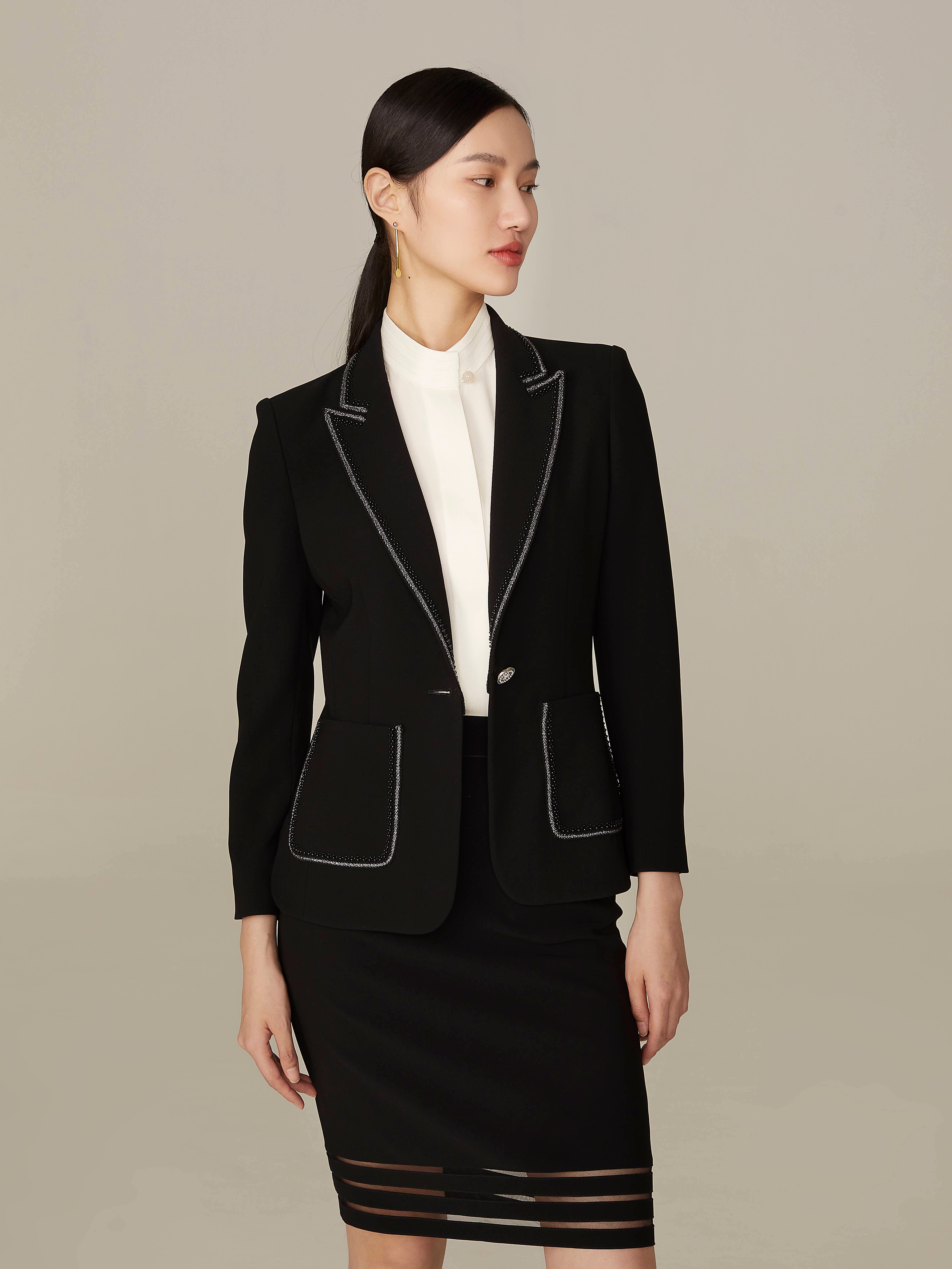 EP YAYING Black Blazer