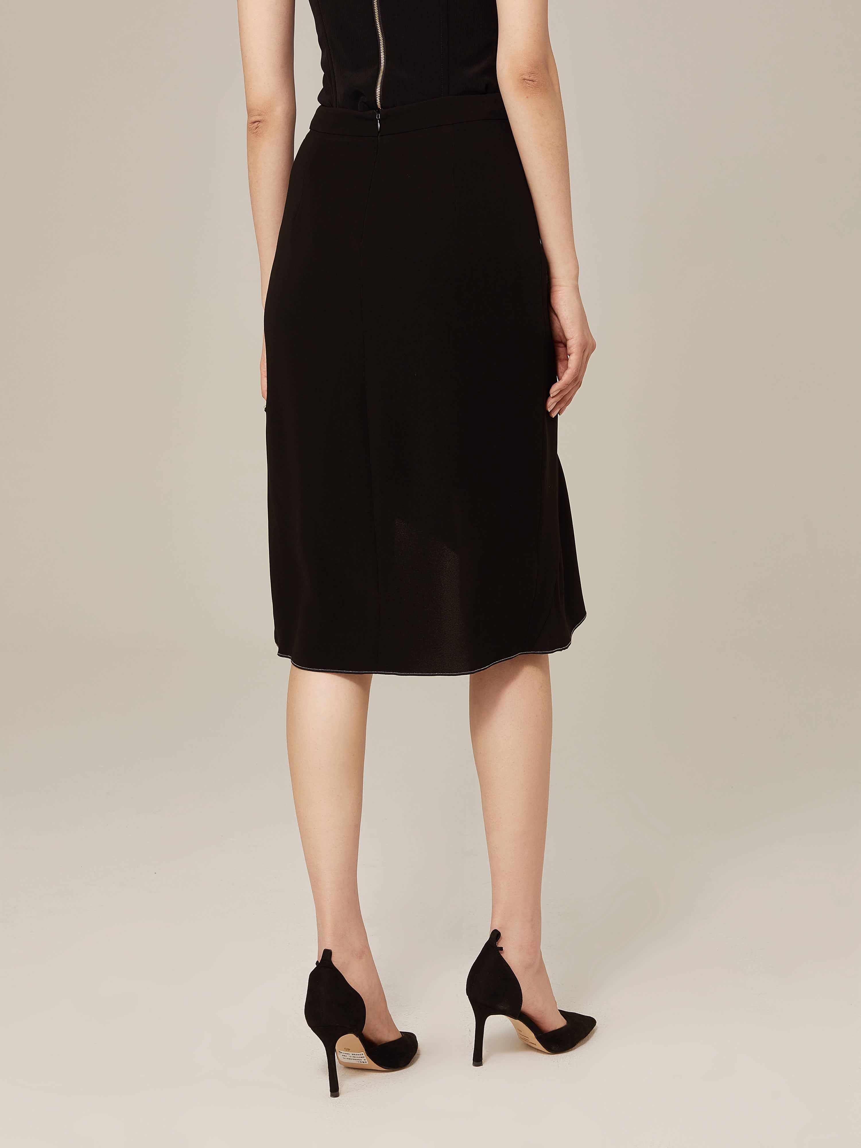 EP YAYING Black Midi Dress