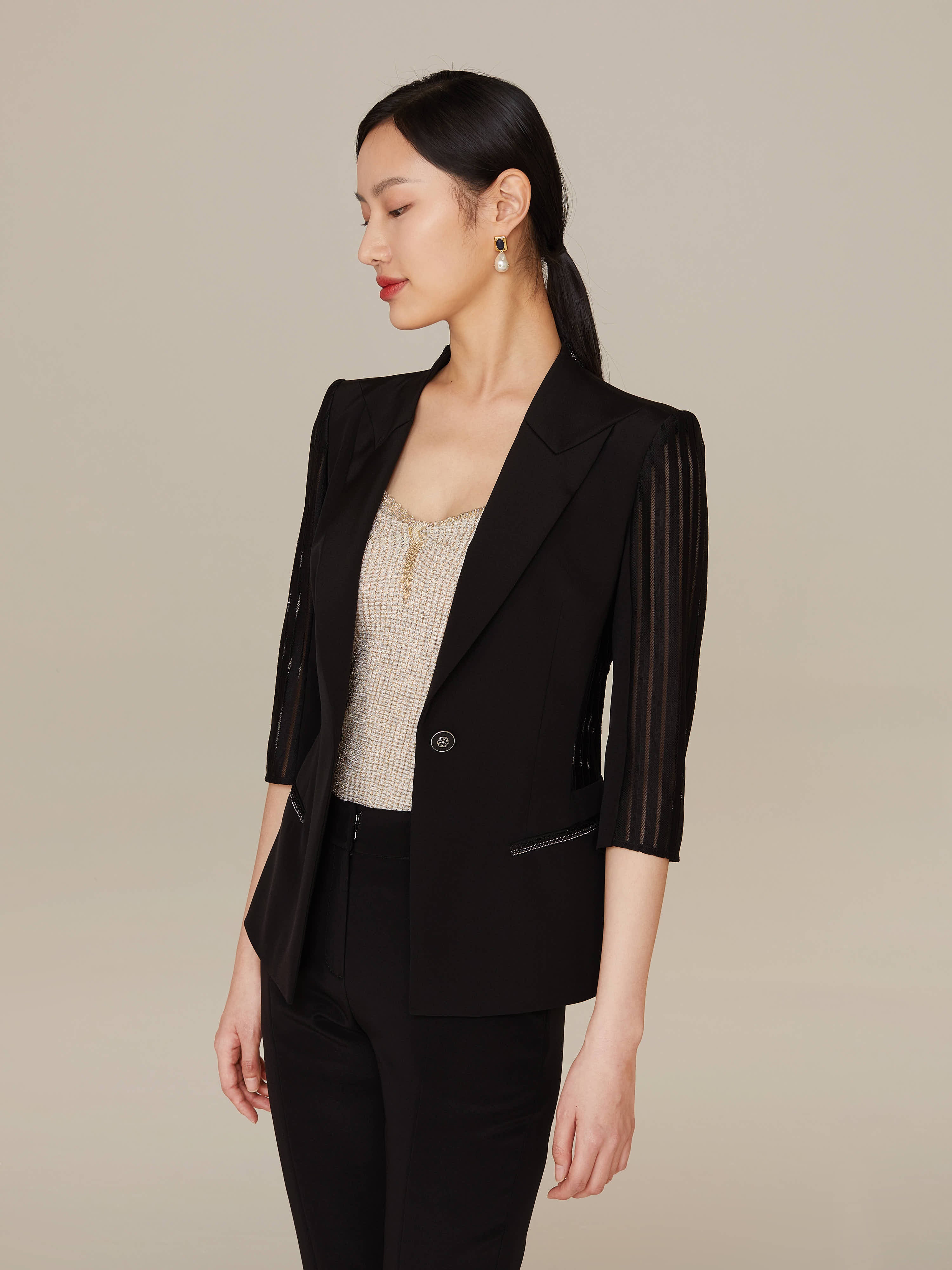 EP YAYING Black Blazer