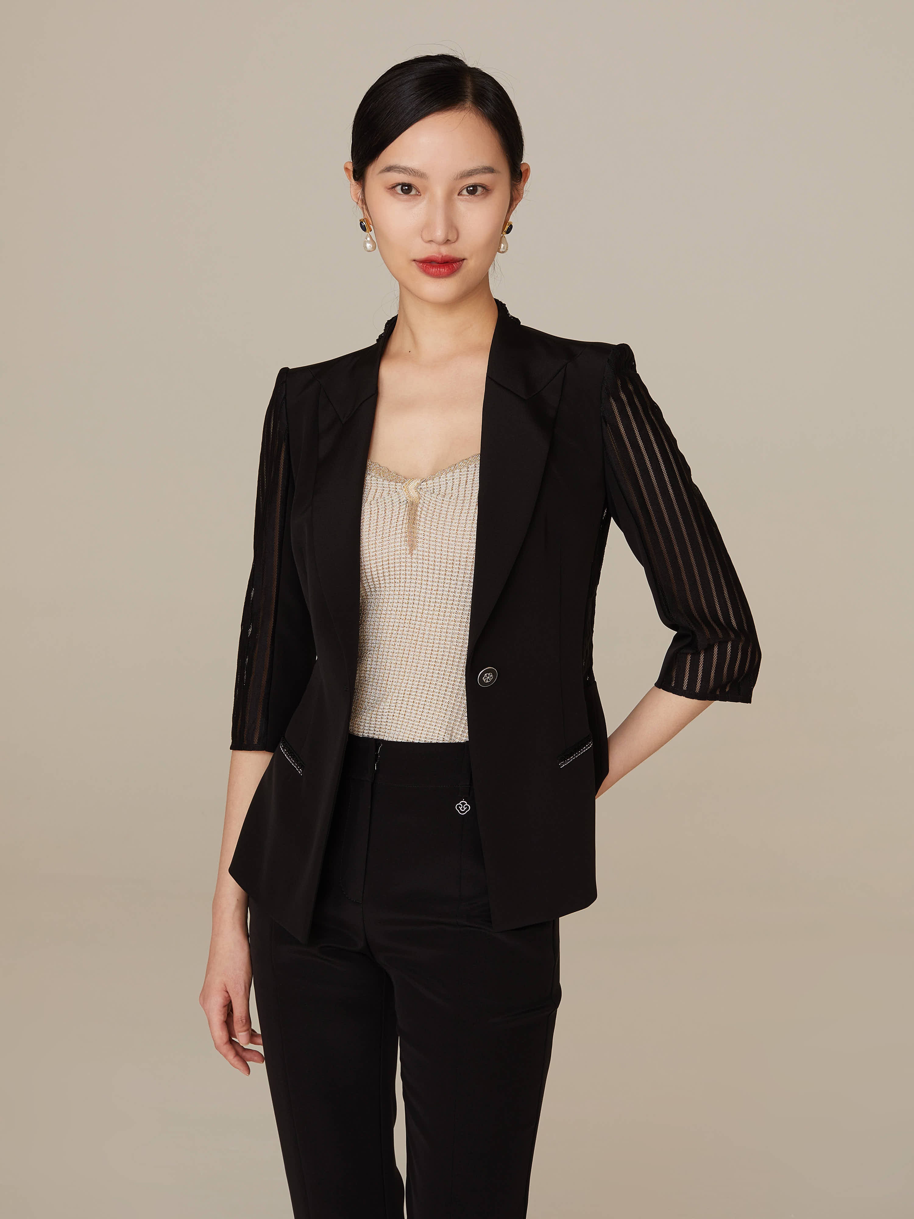 EP YAYING Black Blazer