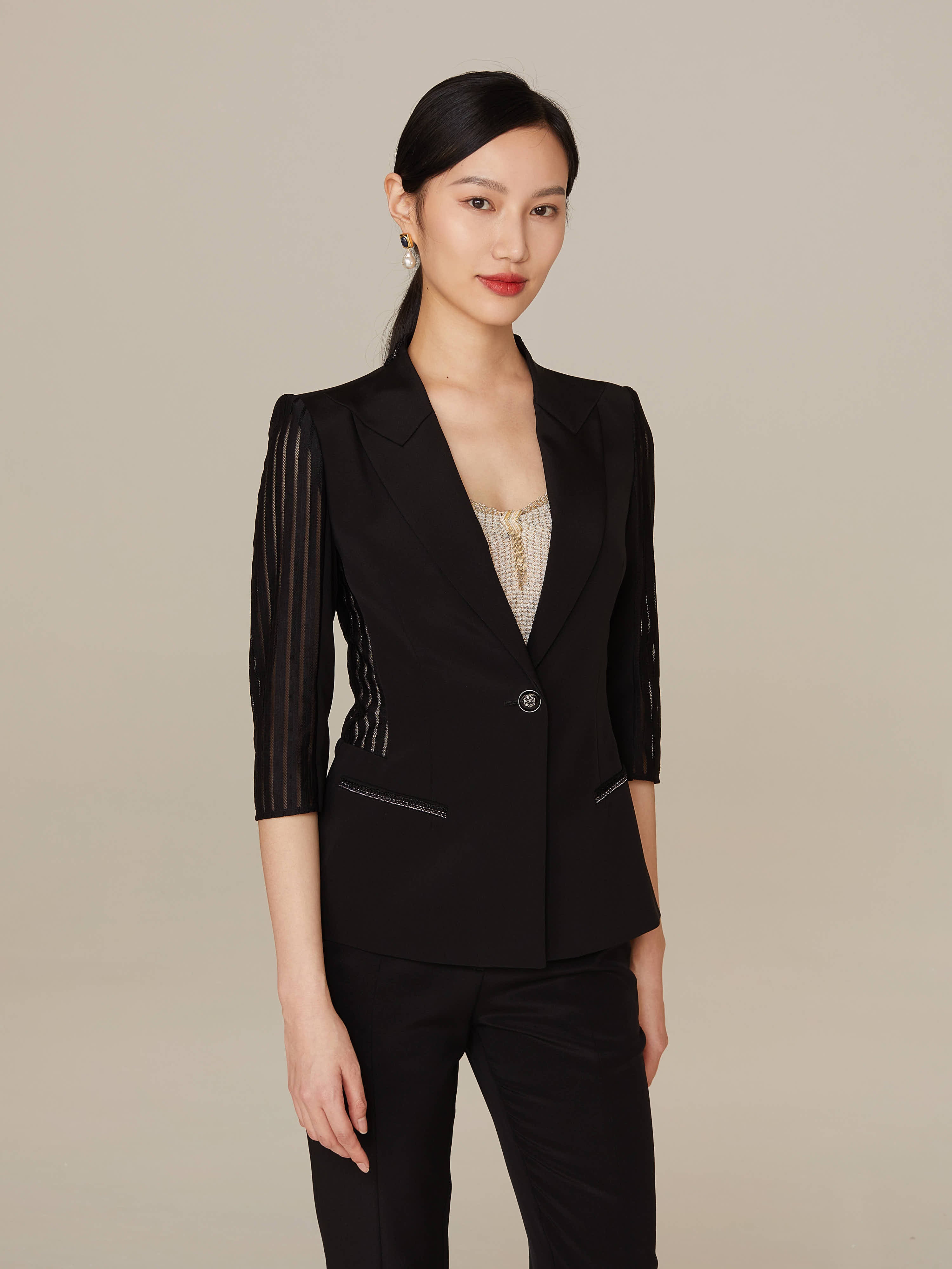 EP YAYING Black Blazer
