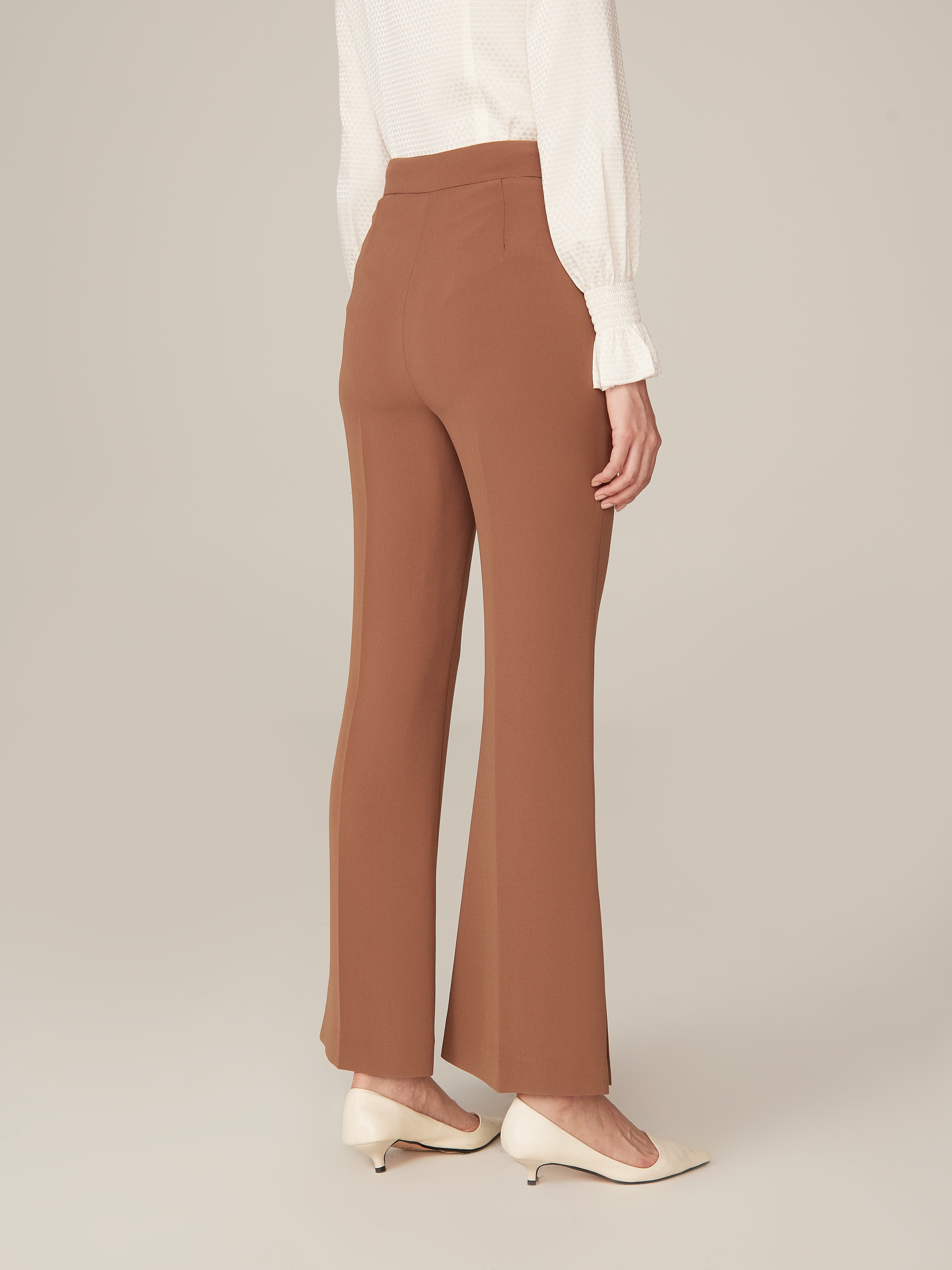 YAYING Triacetate Flare-Leg Pants