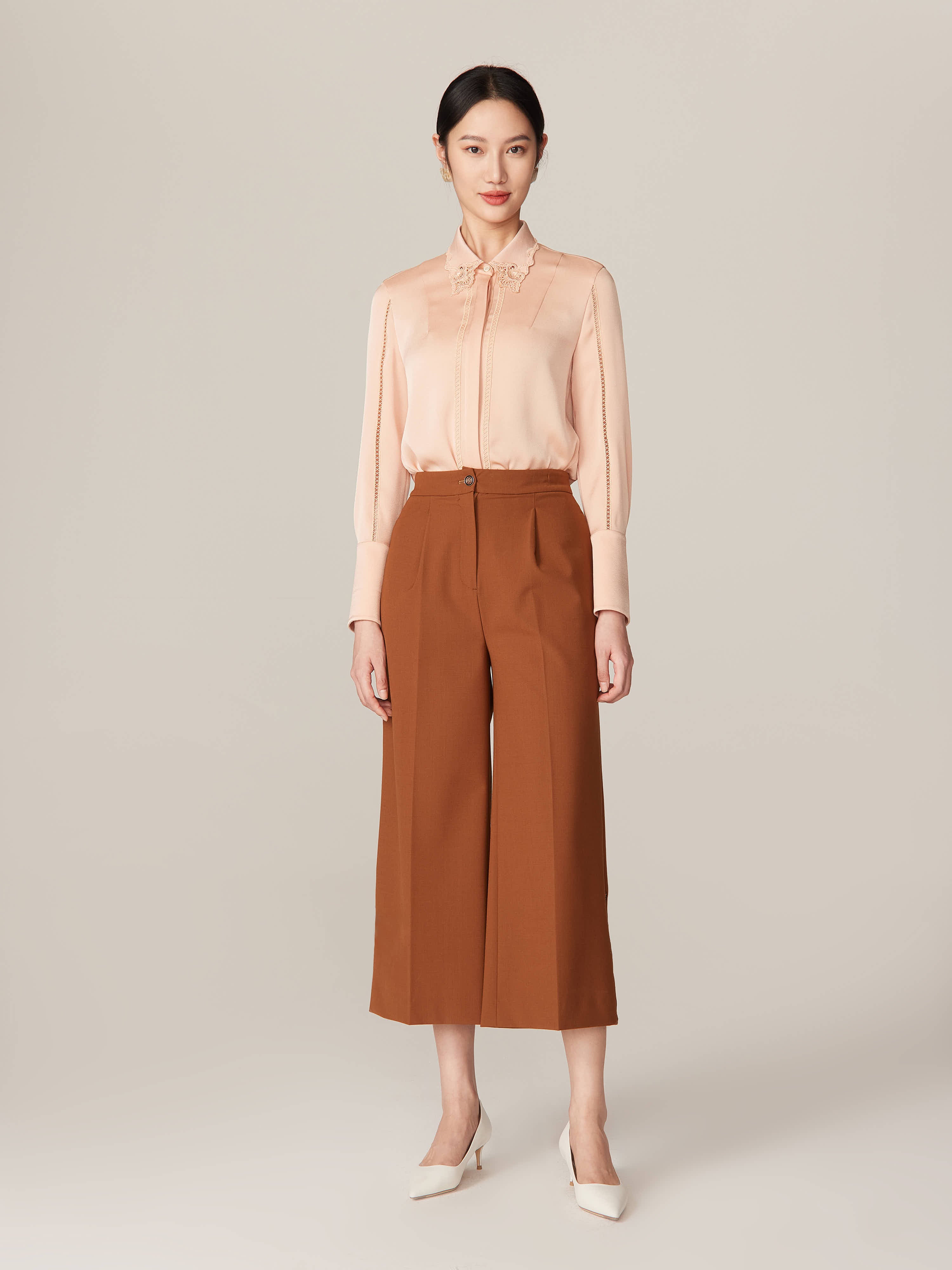 YAYING Brown Midi Skirt