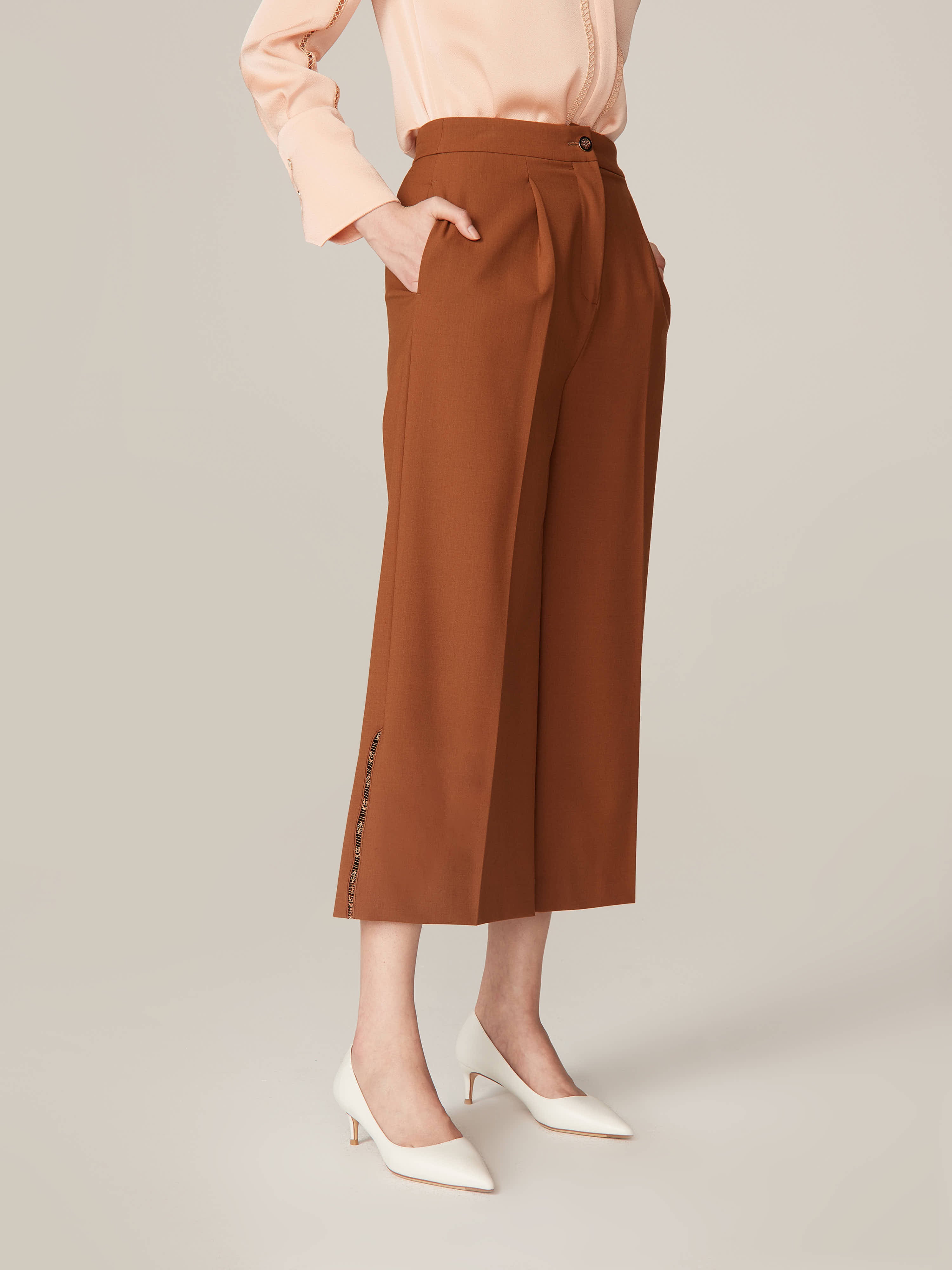YAYING Brown Midi Skirt
