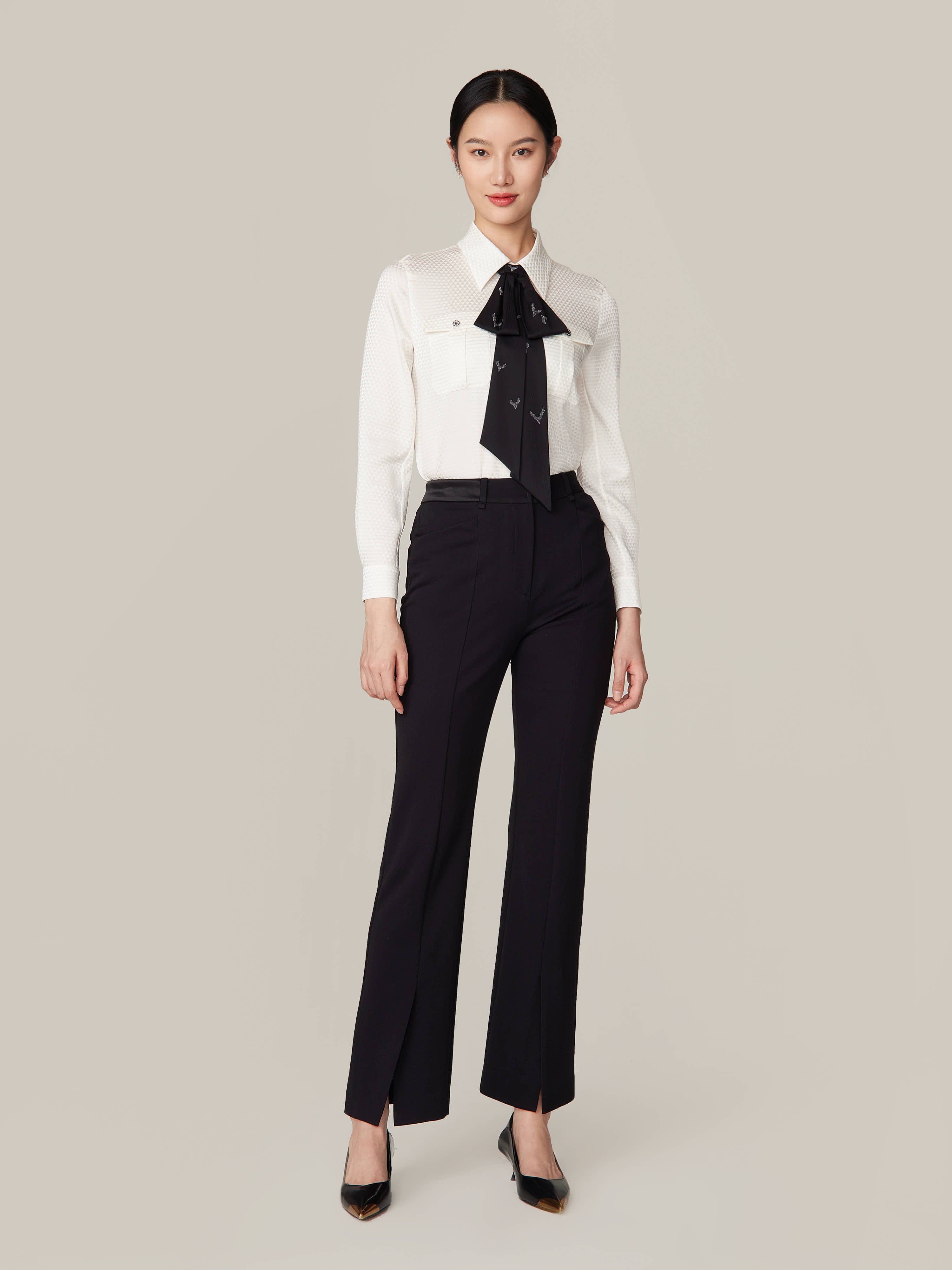 YAYING Black Straight Leg Pants
