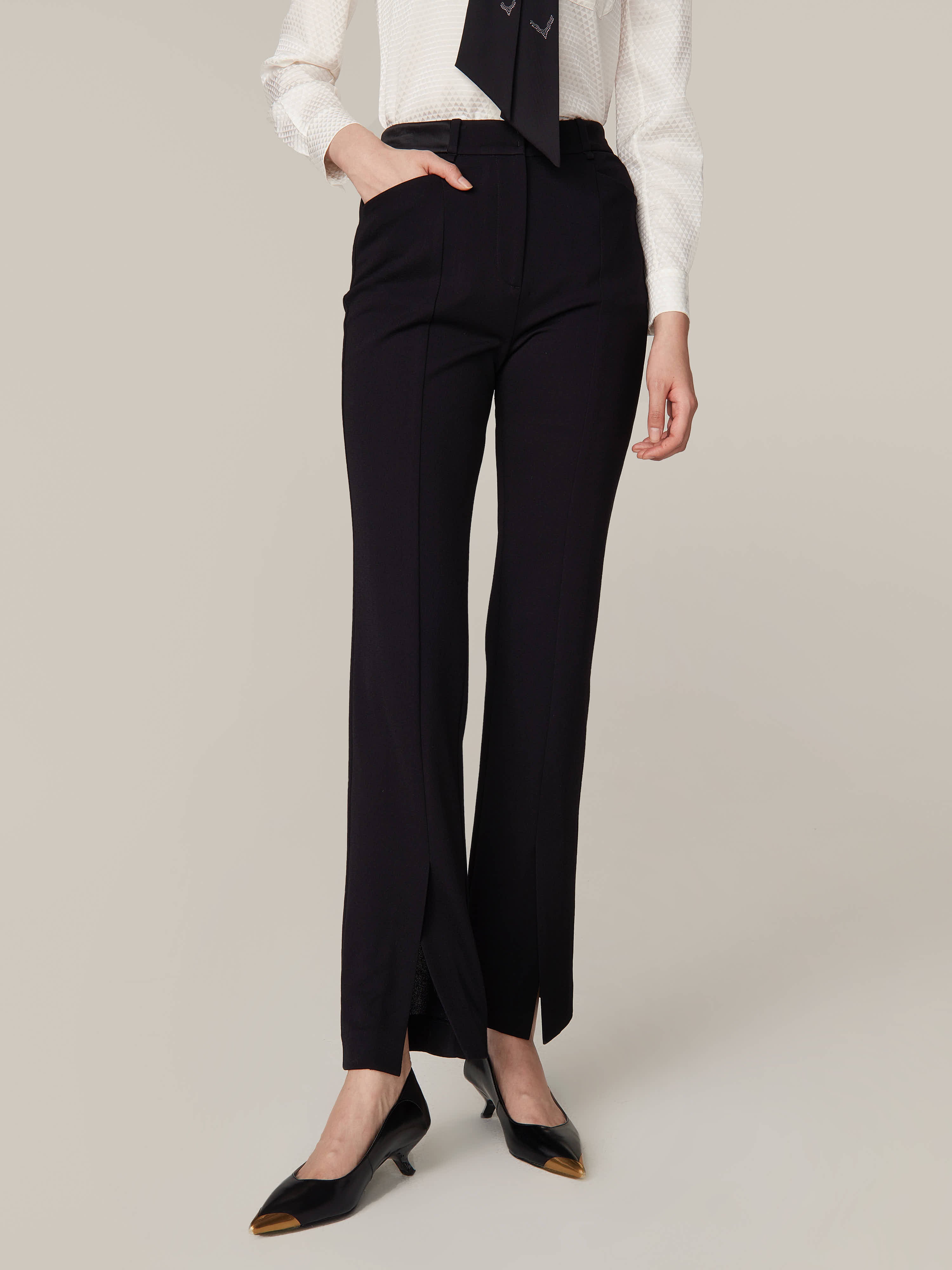 YAYING Black Straight Leg Pants
