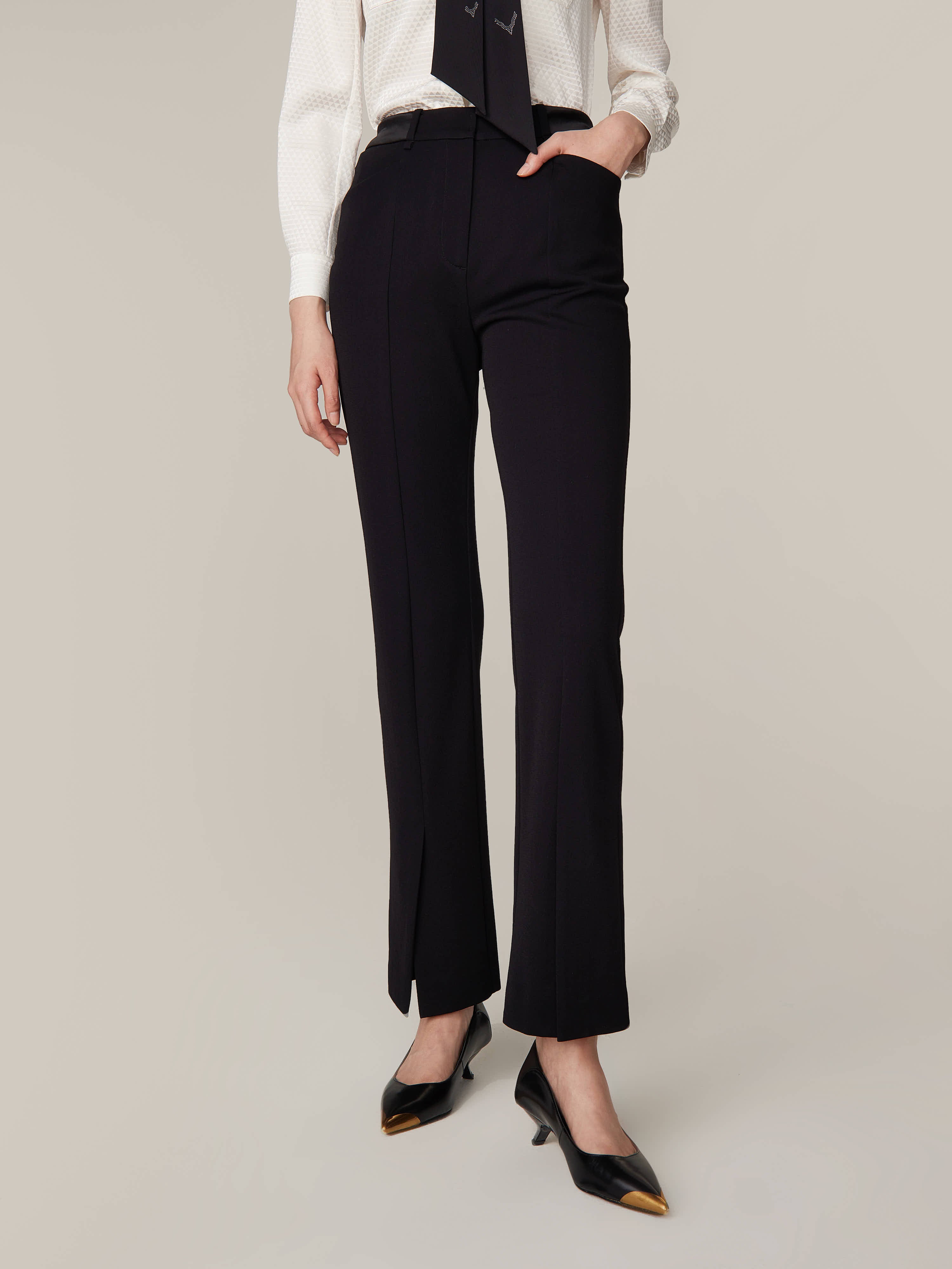 YAYING Black Straight Leg Pants