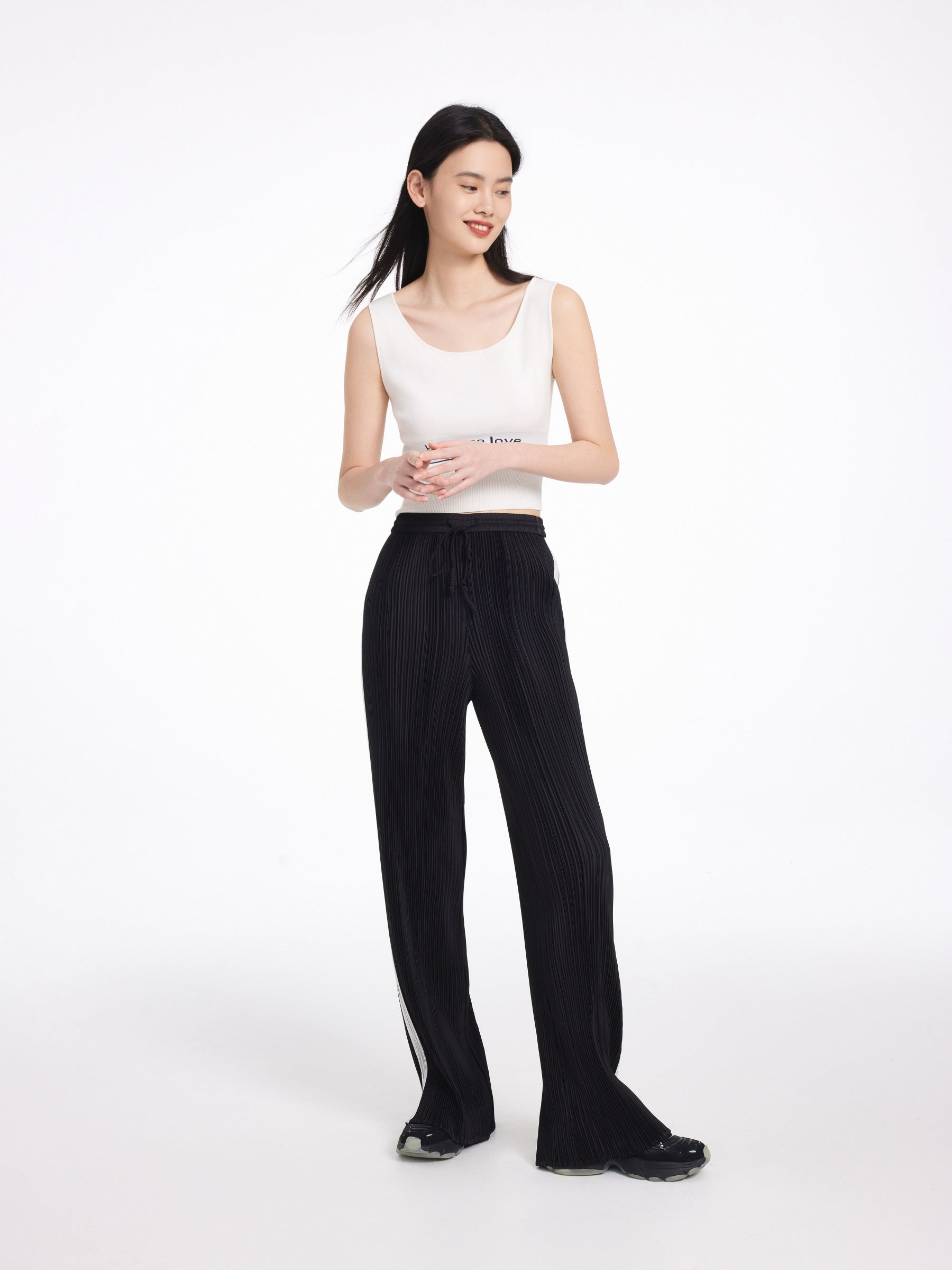 EP YAYING Wide-Leg Straight Pants