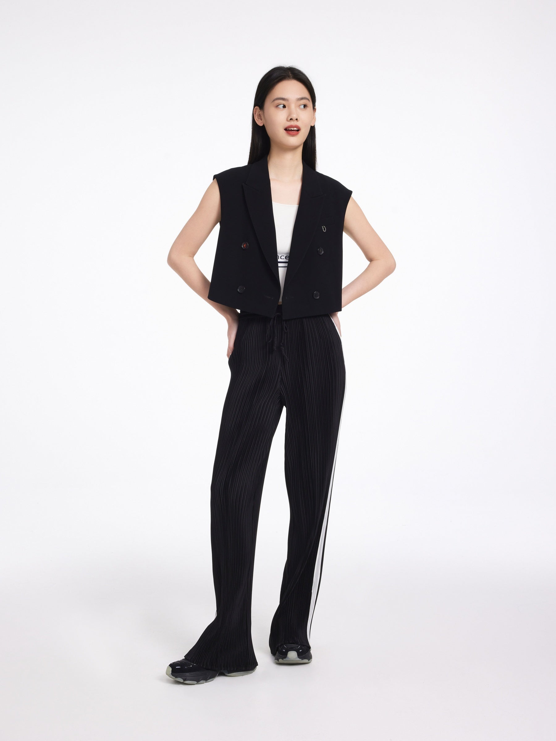 EP YAYING Wide-Leg Straight Pants