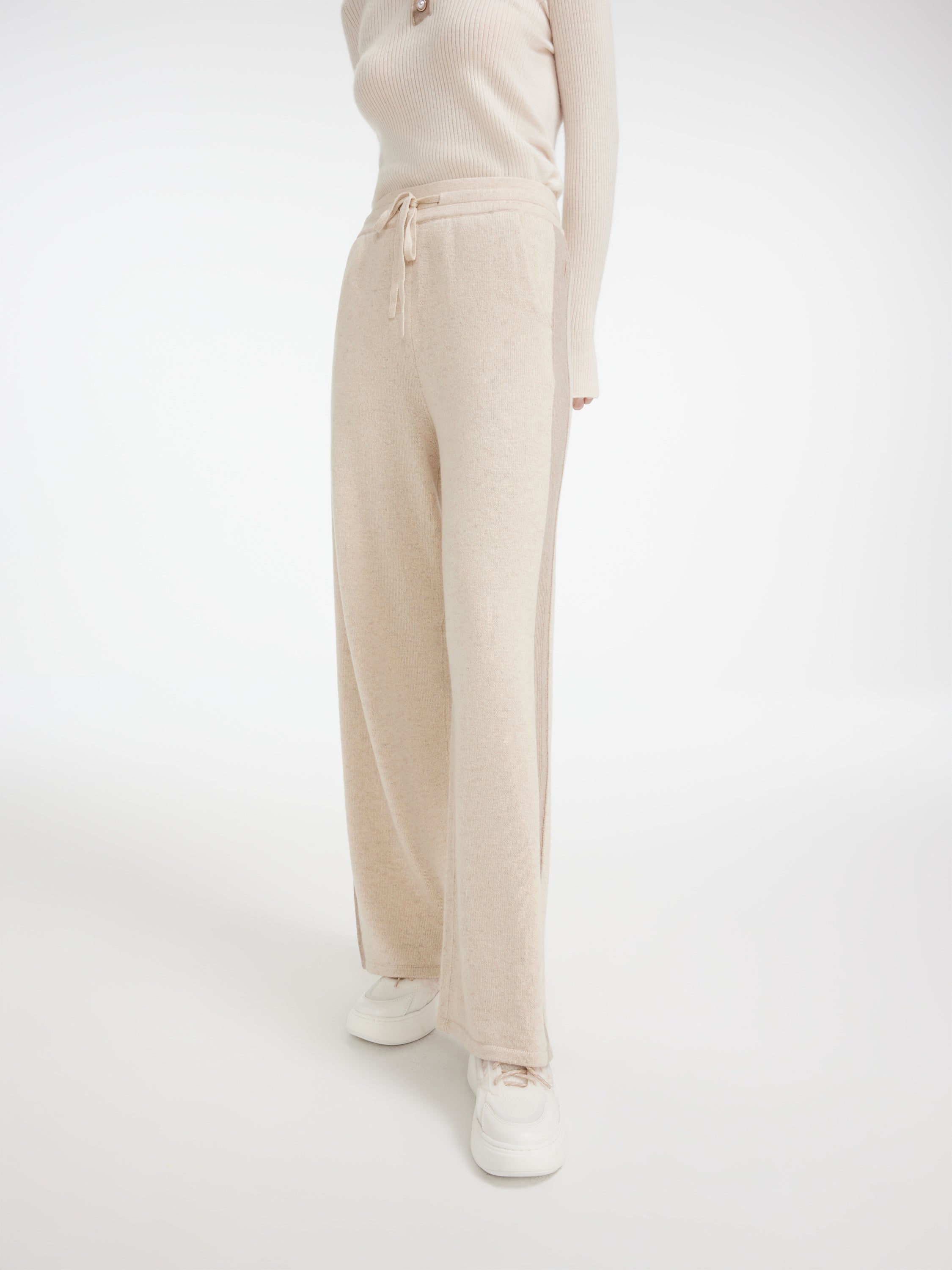 EP YAYING Non-dyeing Cashmere Knit Pants