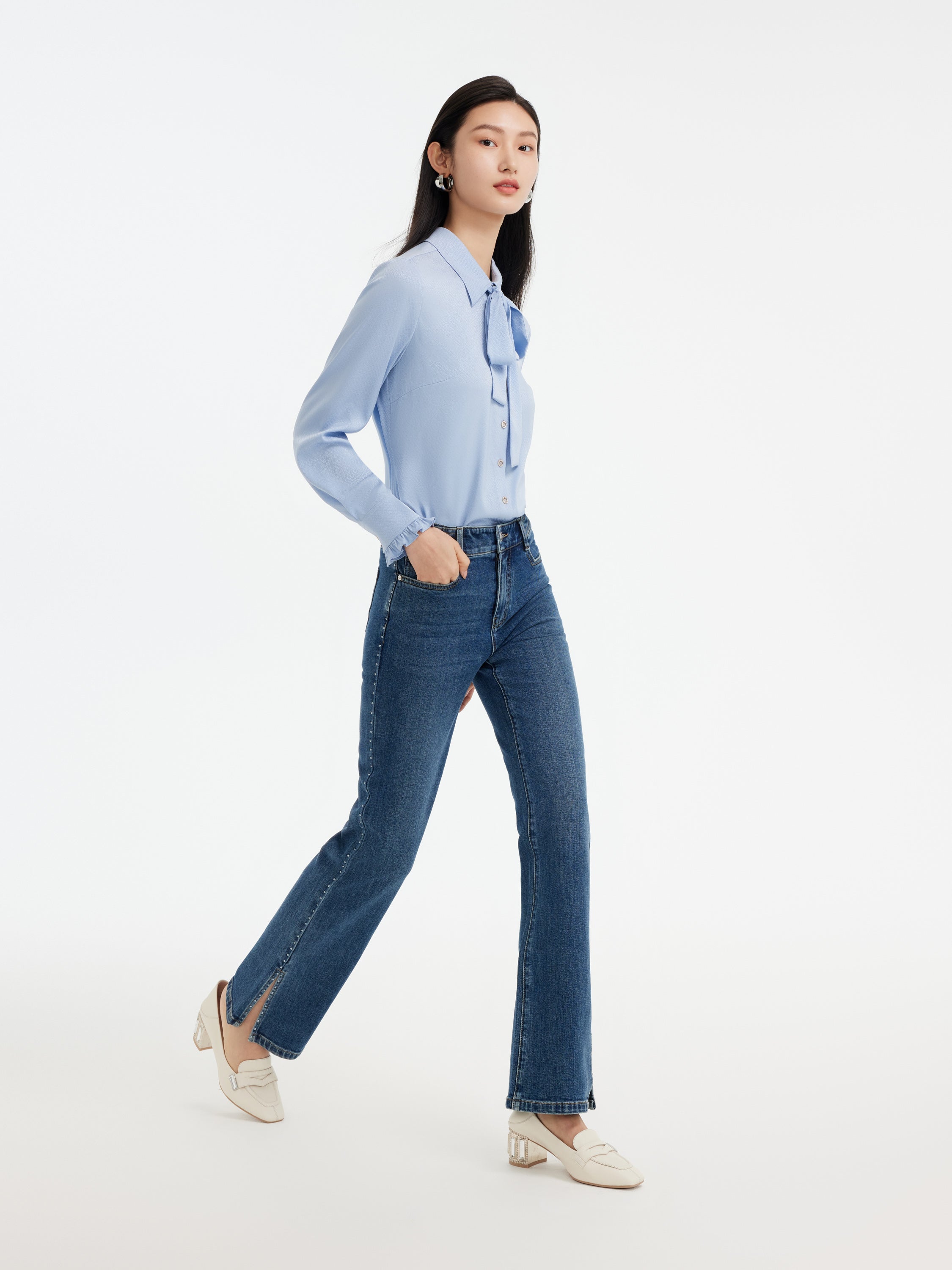 EP YAYING Mulberry Silk Shirt