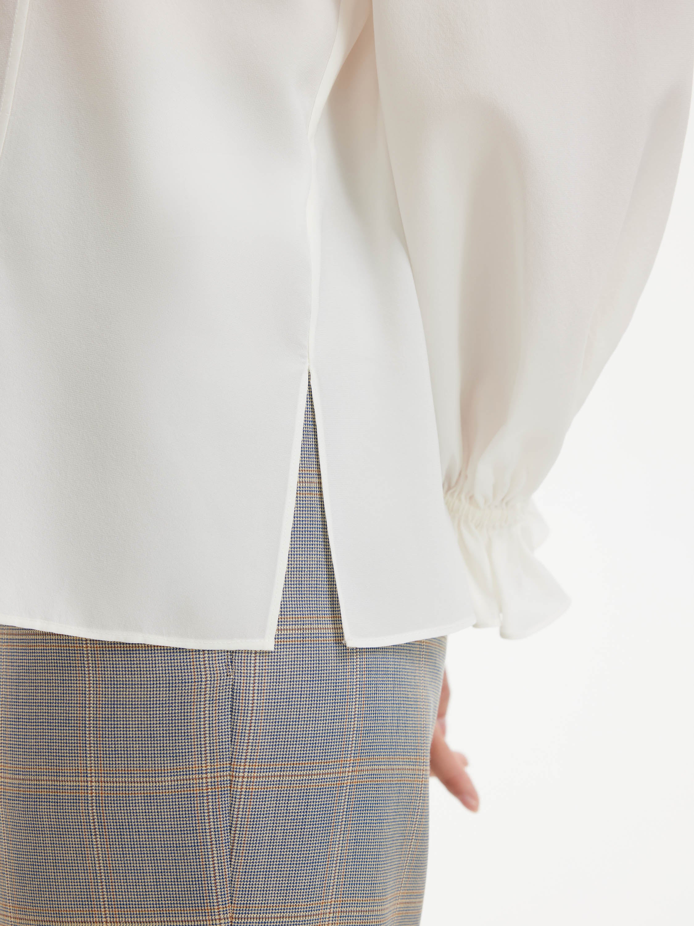EP YAYING Silk White Shirt