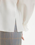 EP YAYING Silk White Shirt