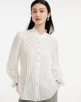 EP YAYING Silk White Shirt