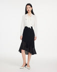EP YAYING Elegant Fishtail Hem Midi Skirt