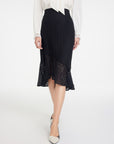 EP YAYING Elegant Fishtail Hem Midi Skirt
