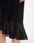 EP YAYING Elegant Fishtail Hem Midi Skirt