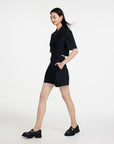 EP YAYING Black Short Sleeve Top